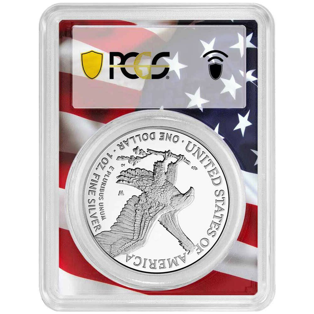 アンティークコイン 銀貨 2021 (W) American Silver Eagle PCGS MS70