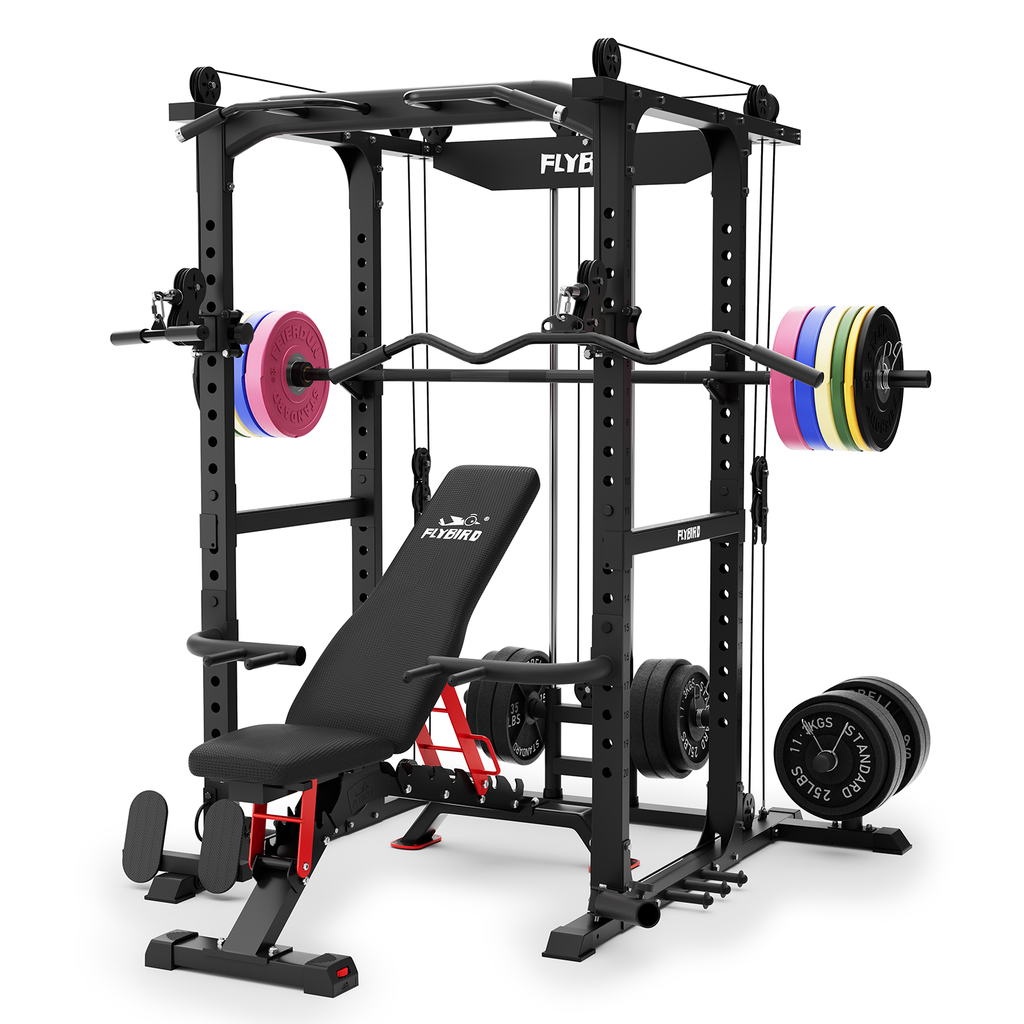 flybird-all-in-one-power-rack-with-pulley-system-set