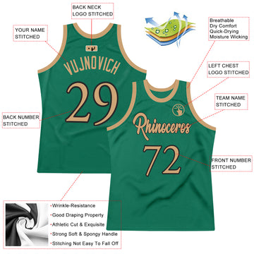 Sale Build Black Basketball Kelly Green Rib-Knit Jersey Old Gold –  CustomJerseysPro