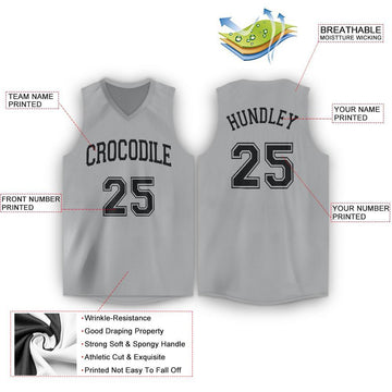 FANSIDEA Custom Basketball Jersey Black Royal-Light Blue Round Neck Sublimation Basketball Suit Jersey Men's Size:2XL