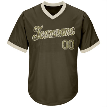 Custom Camo Baseball Jersey Black-Gold Authentic Salute To Service -  FansIdea