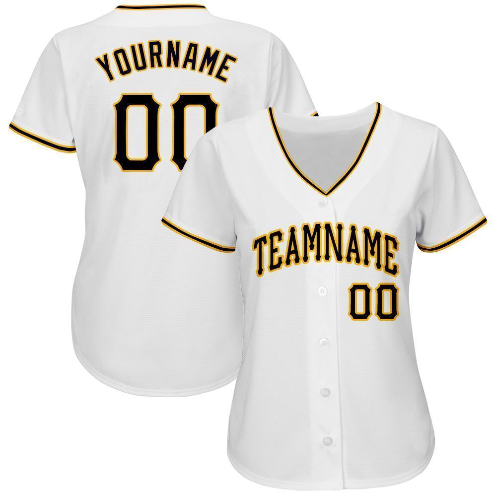 white and gold baseball jersey