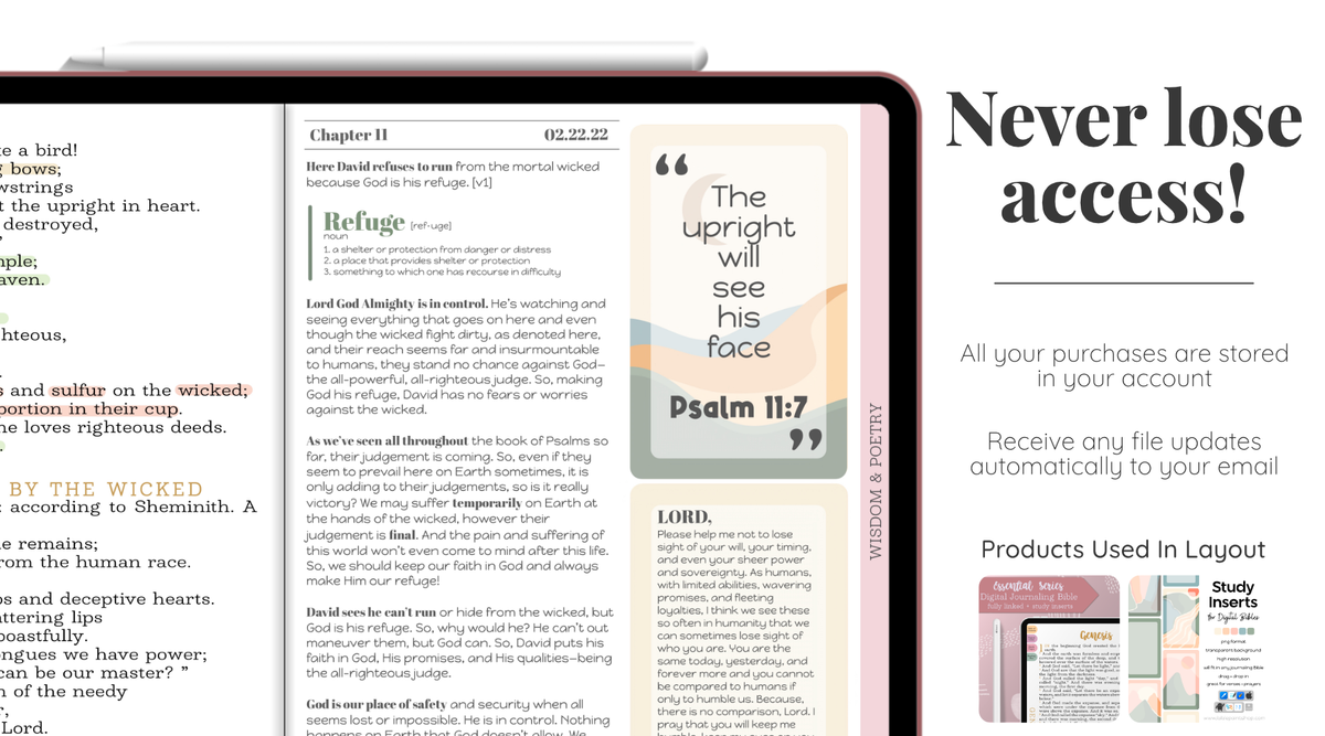 Digital Bible Journaling | Digital Journaling Bible | Digital Bible | PDF Bible | Digital Bible Download | GoodNotes Bible