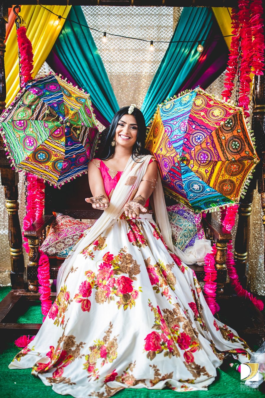 Fuchsia Red Raw Silk Bridal Lehenga Choli with a Tulle Dupatta and an –  Nitika Gujral