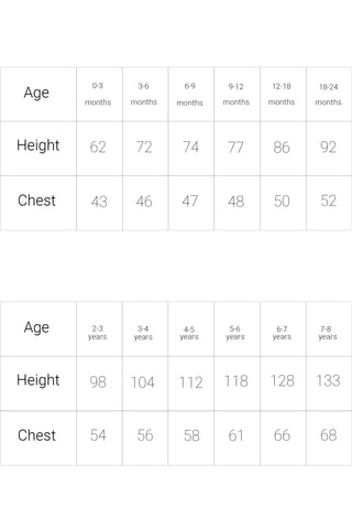 SIZE CHART – Artili clothing