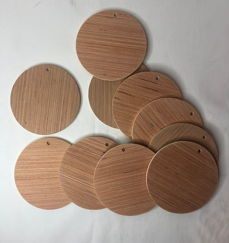 12 Pack 4 Inch Unfinished Wood Circles Christmas Ornaments 