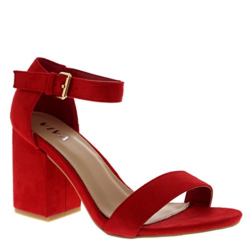 Suede Ankle Strap Wide Mid Block Heel – Style Heist