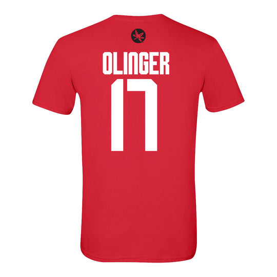 Ohio State Men's Gymnastics #17 Max Olinger Student Athlete T-Shirt Image 1