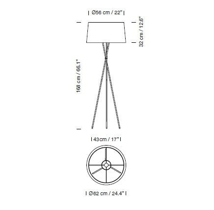 Santa Cole - Trípode G5 vloerlamp