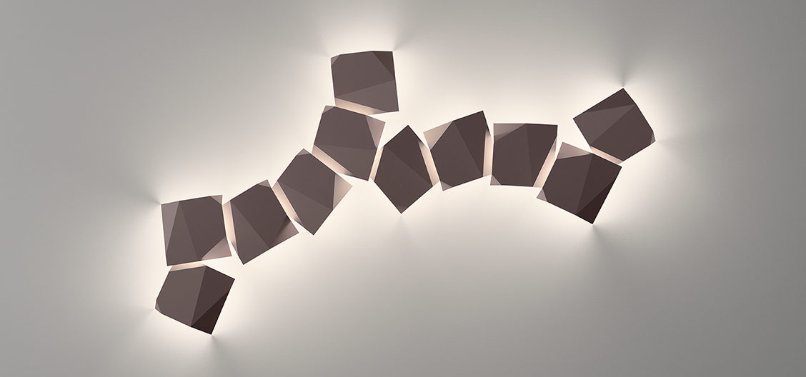 Vibia - Origami 4504 double cubes wandlamp