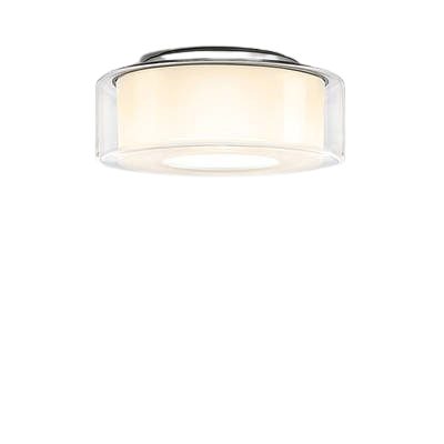 Serien Curling Glas Unit plafondlamp-hanglamp M Glas klar, Reflektor zylindrisch