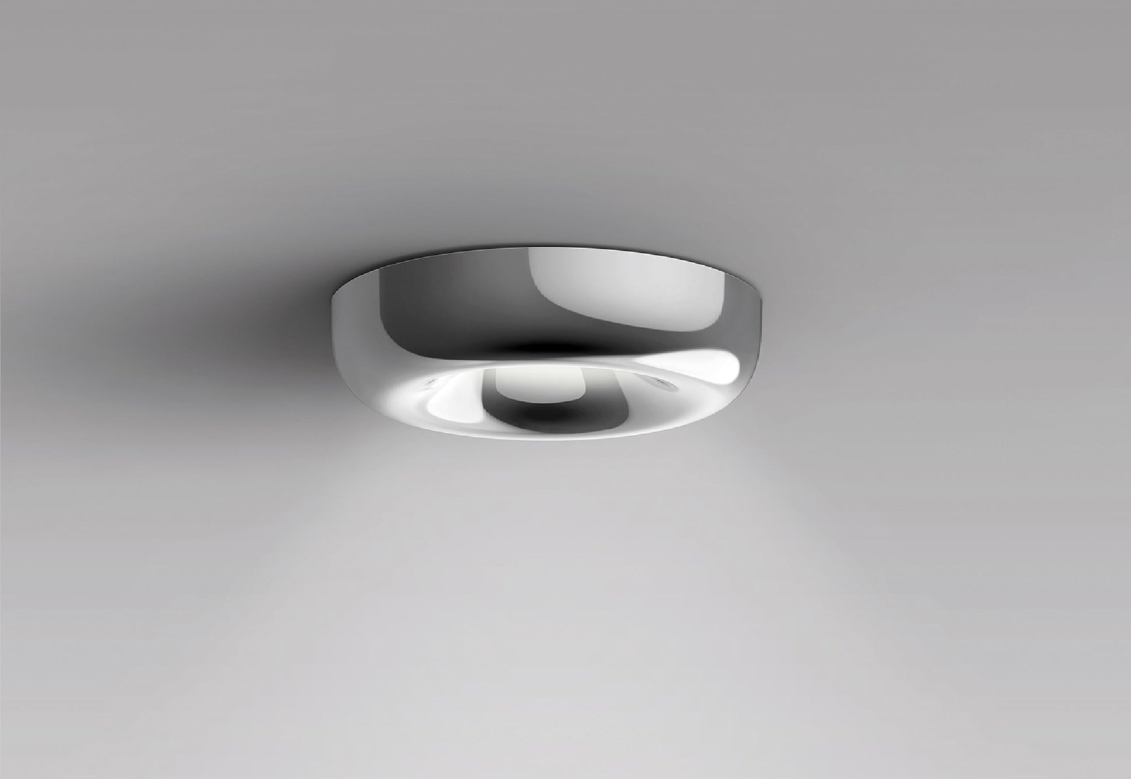 Serien - CAVITY Recessed L LED plafondlamp aluminium glans