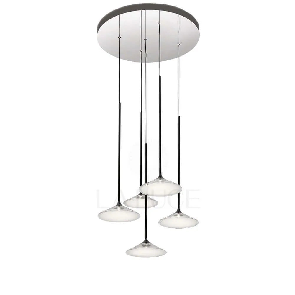 Artemide - Orsa Cluster 5 Zwart / Chroom hanglamp