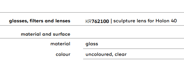 Kreon - Sculpture lens for Holon 40
