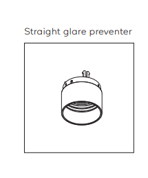 Kreon - Straight glare preventor, Wit, H30