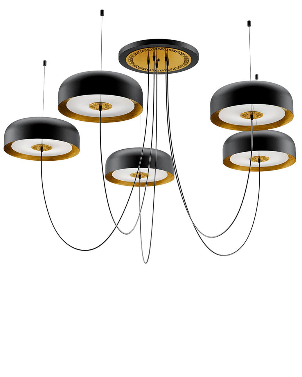 Artinox Medusa Hanglamp-Plafondlamp zwart goud