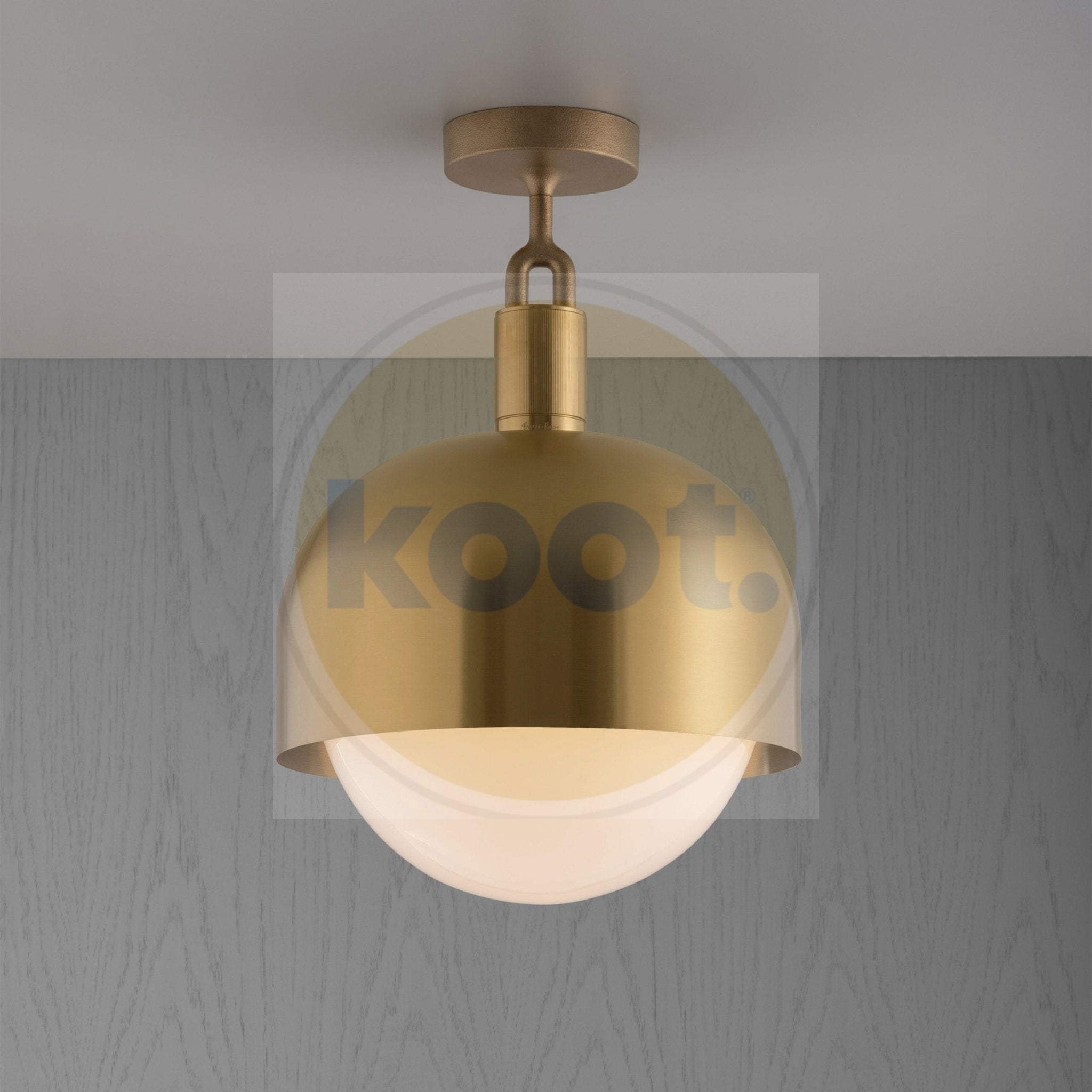 Buster and Punch - Forked Shade Globe Groot Plafondlamp opaal