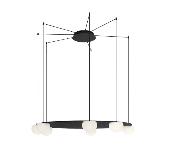 Estiluz - Circ Hanglamp Zwart