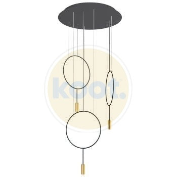 Estiluz - Revolta R70.3S hanglamp Zwart