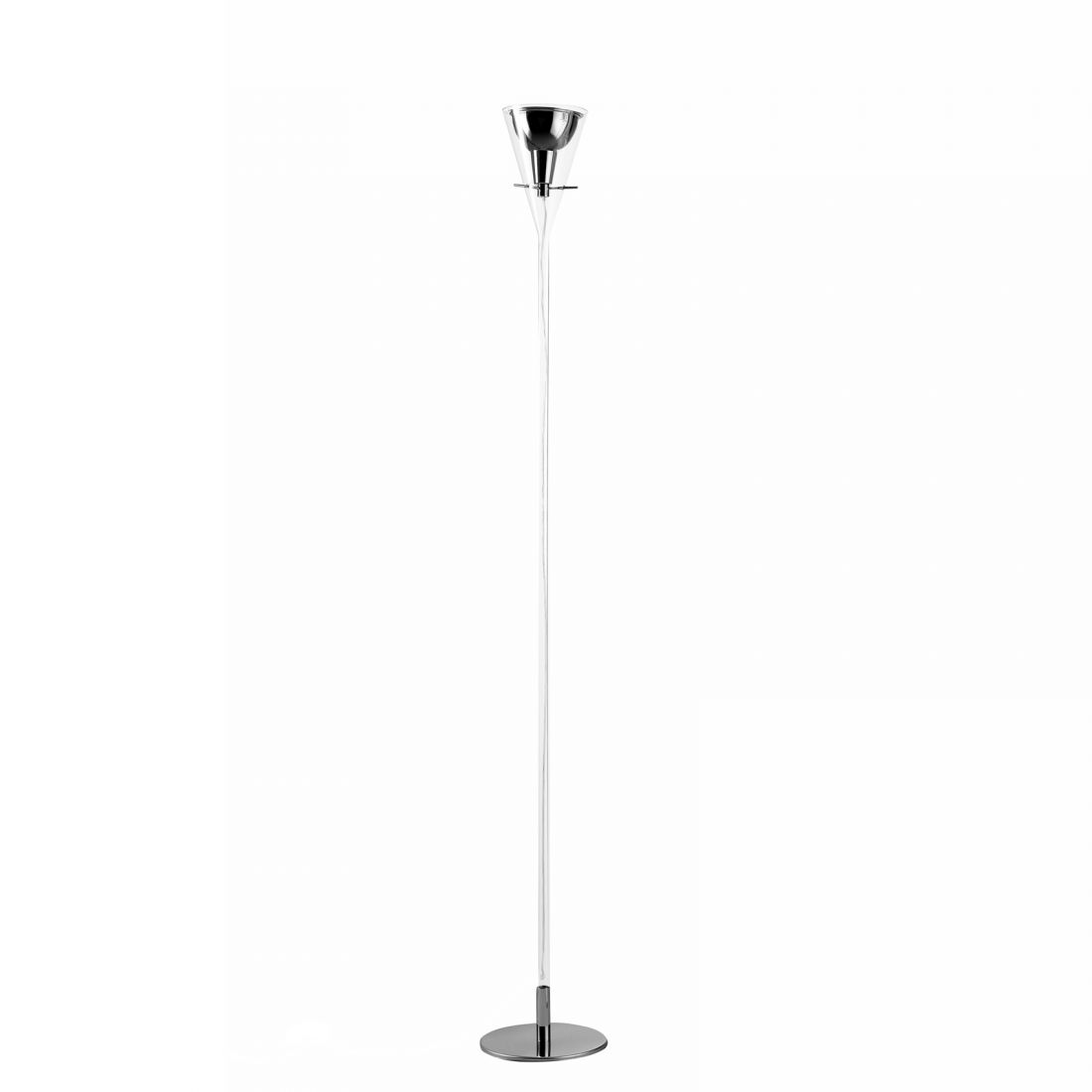 FontanaArte - Flûte Medium Vloerlamp transparant chroom