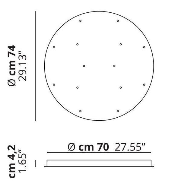 Lodes - Accessoires Rozet voor 14 pendellampen Mat wit