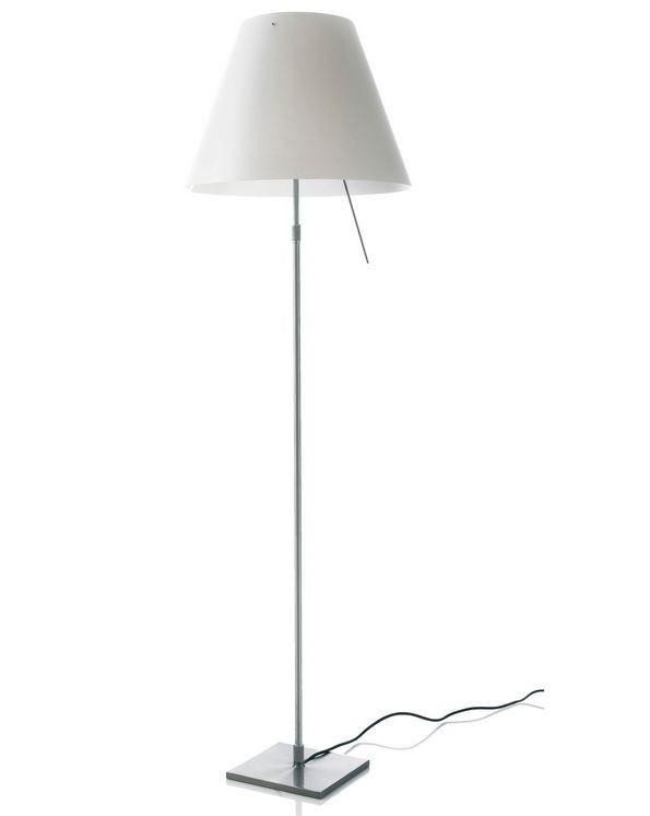 Luceplan - Grande Costanza vloerlamp aluminium / wit