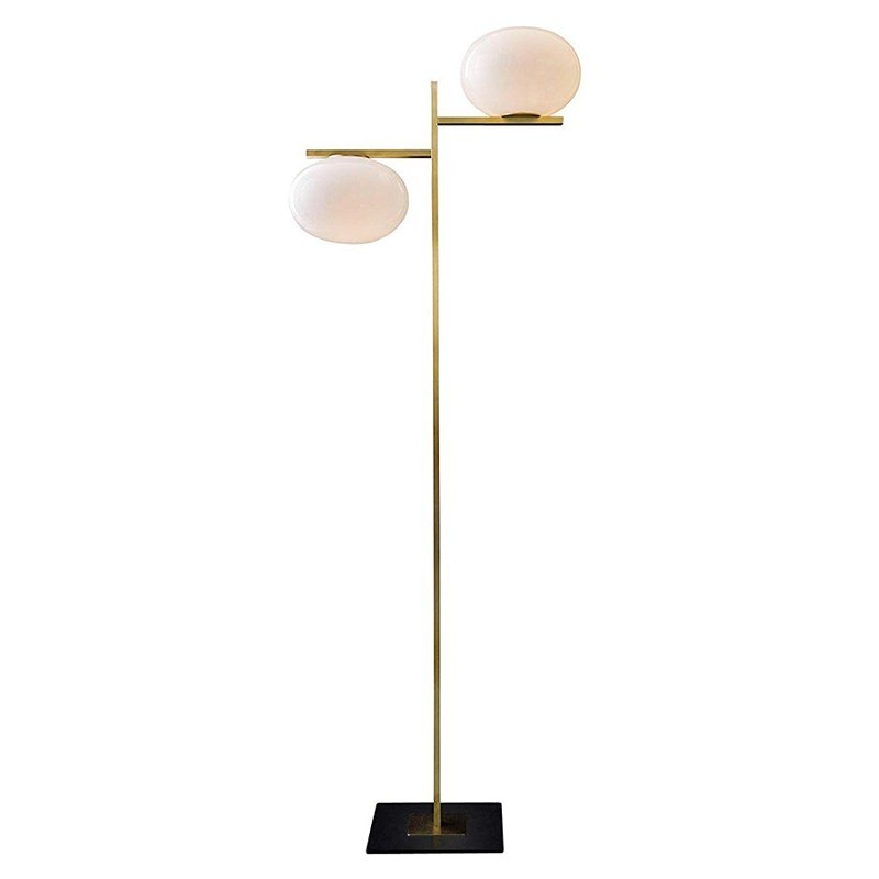 Oluce - Alba 383 vloerlamp Satijn messing