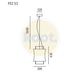 Prandina - Fez S3 hanglamp