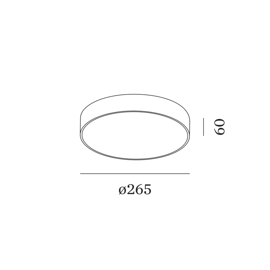 Wever & Ducre - Roby 2.6 LED Zwart Plafondlamp