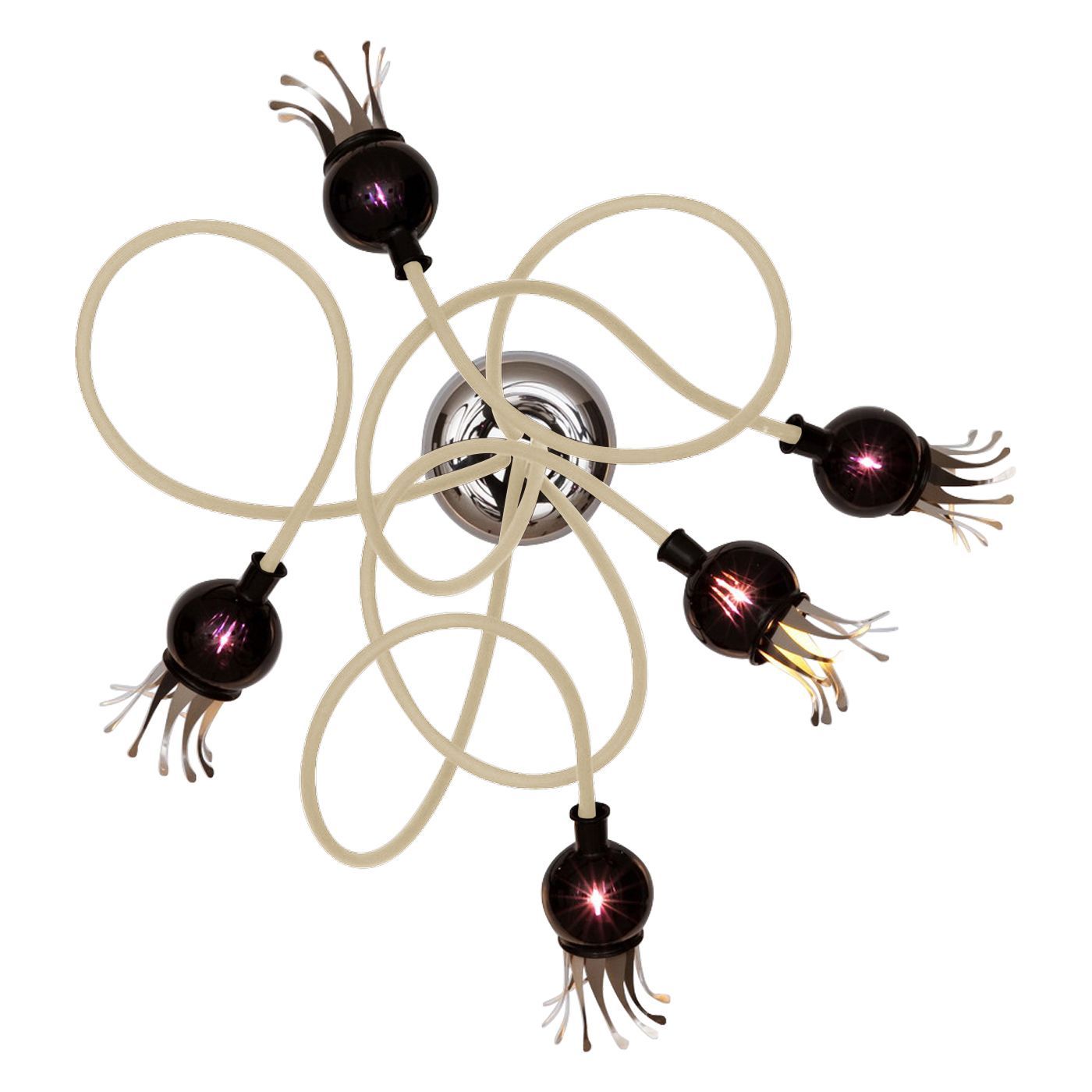 Serien - POPPY Ceiling 5 arms zwart plafondlamp