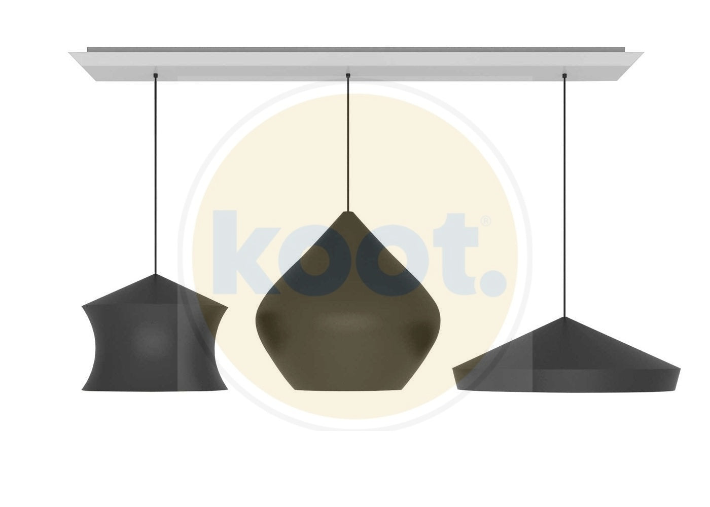 Tom Dixon - Beat Trio lineair hang systeem zwart