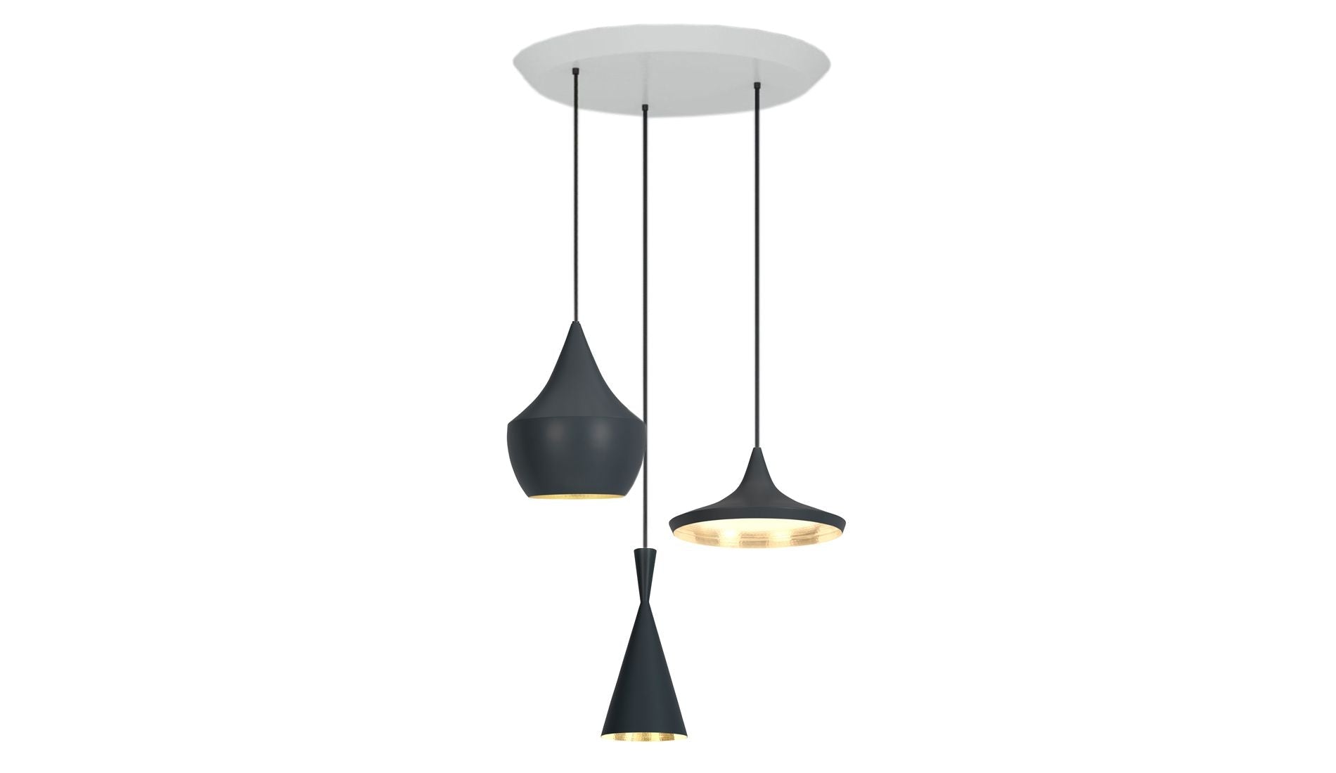 Tom Dixon - Beat Trio rond hang systeem