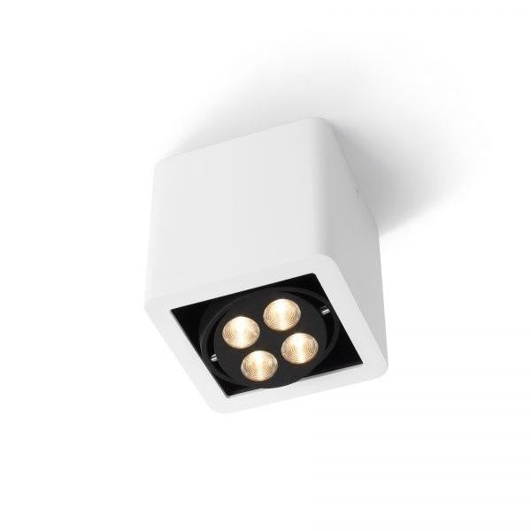 Trizo21 - R51 up LED zwart ring dimbaar Plafondlamp