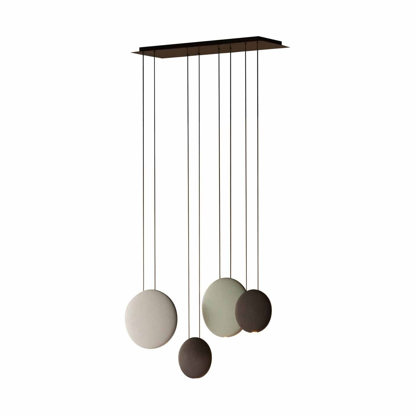 Vibia - Cosmos 2515 hanglamp Groen / Licht Grijs / Chocola