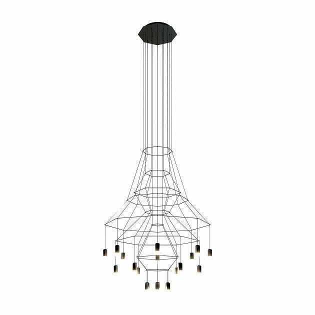 Vibia - Wireflow Chandelier 0315 hanglamp Zwart