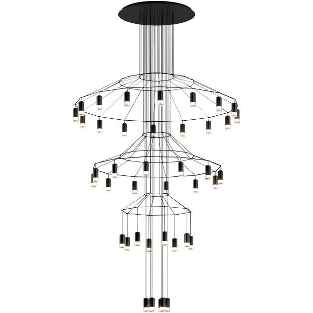 Vibia - Wireflow Chandelier 0378 hanglamp Zwart