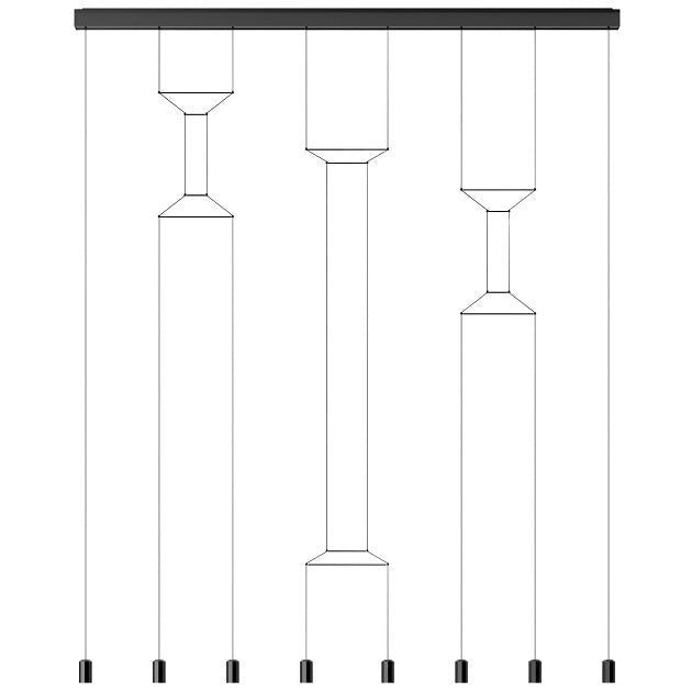 Vibia - Wireflow Lineal 0340 hanglamp Zwart