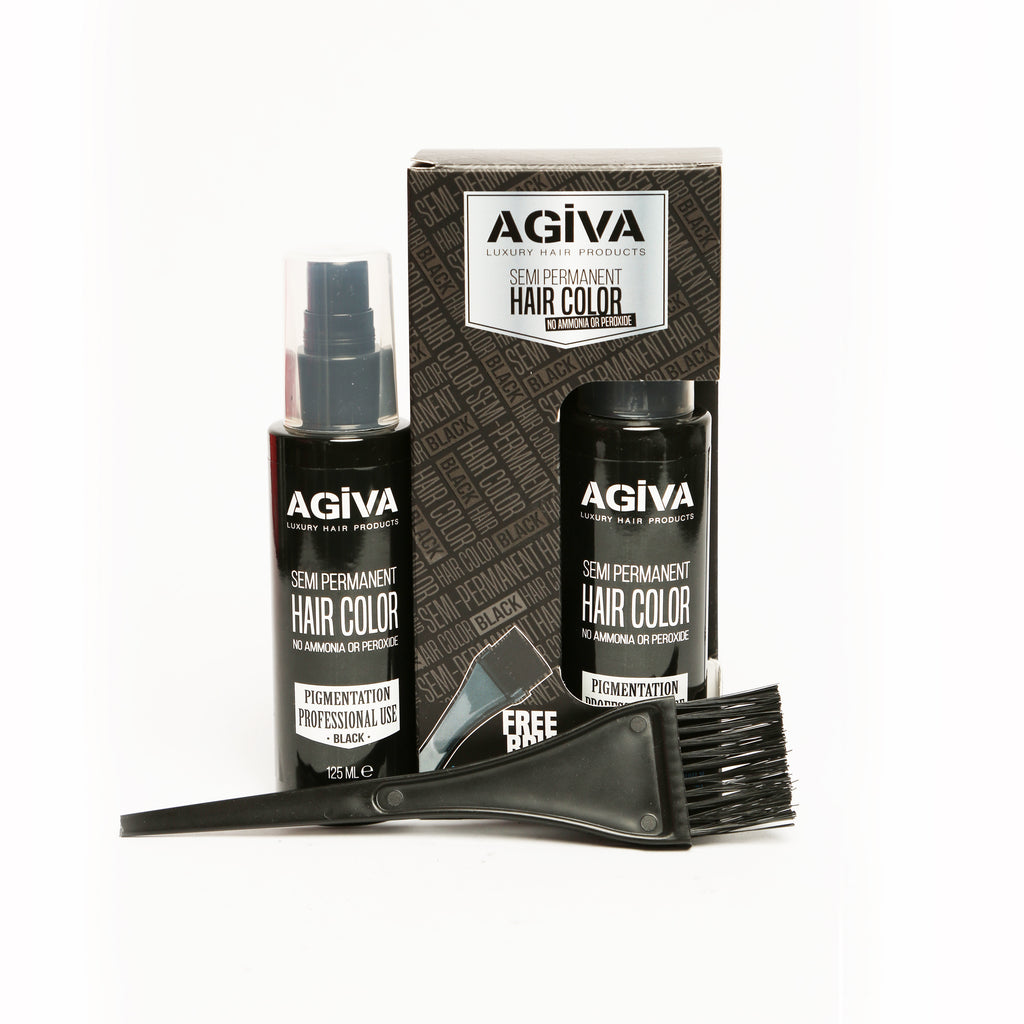 AGIVA BLACK SEMI-PERMANENT HAIR COLOR 120 ML | Agiva Gel