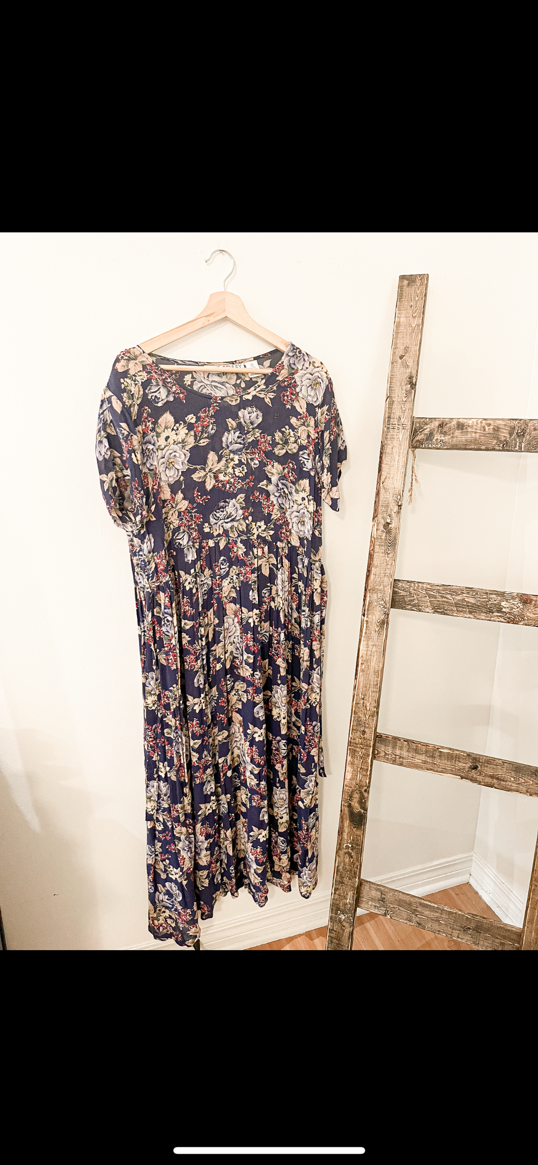 Vintage floral dress (L-XL)