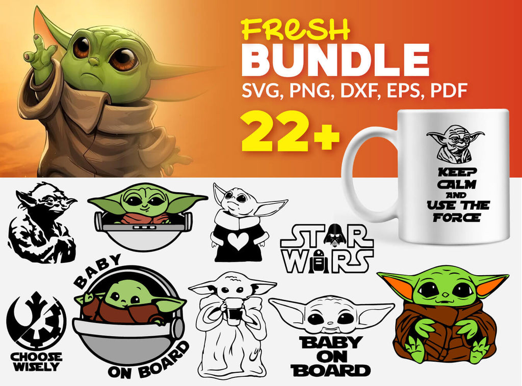 Download 22+ Baby Yoda SVG Bundle