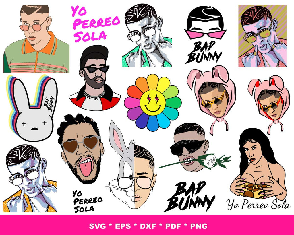 Download 250+ Bad Bunny SVG Bundle 2.0