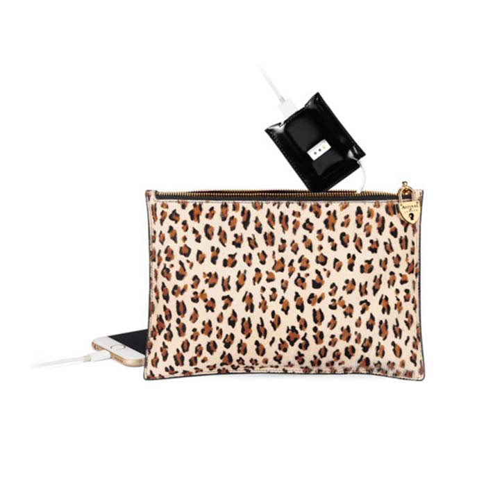 Tabitha Webb | Leopard Print Clutch Charger Bag