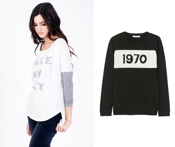 Sol Angeles Make My Day Long-Sleeved T-Shirt; Bella Freud 1970 merino wool jumper