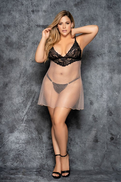 Champagne Class- Size Babydoll – Sassy Mama Lingerie