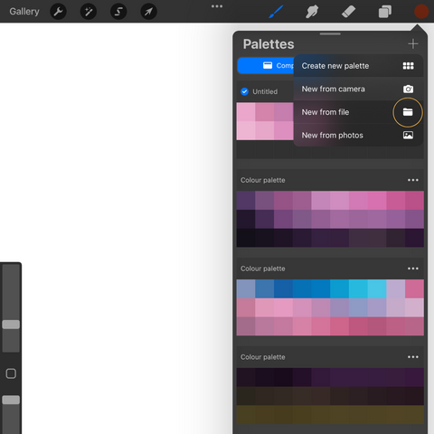 steps on how to download our free color palettes for procreate?
