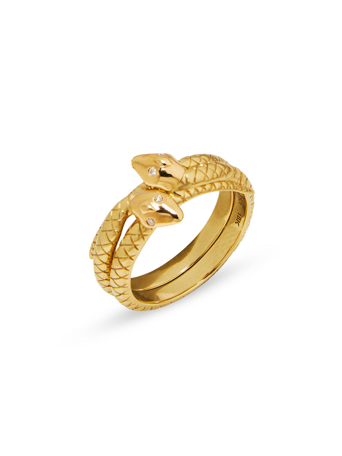 Photos - Ring Snake Bookend Yellow Gold , 6.5