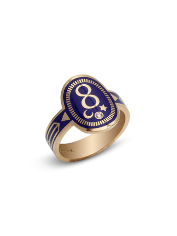 Enamel and Gilded Ring - Cevherun 24K