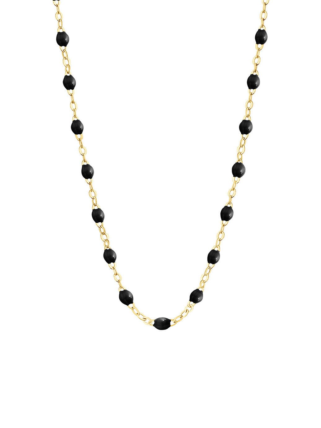 Photos - Pendant / Choker Necklace Classic Gigi Black Resin Yellow Gold Necklace, 18
