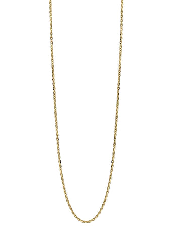 1.0mm Diamond Cut Yellow Gold Ball Chain