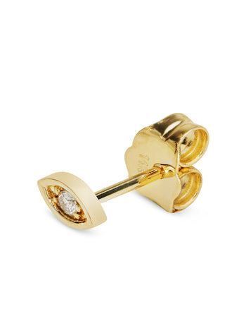 Light Bulb Yellow Gold Single Stud Earring | Sydney Evan